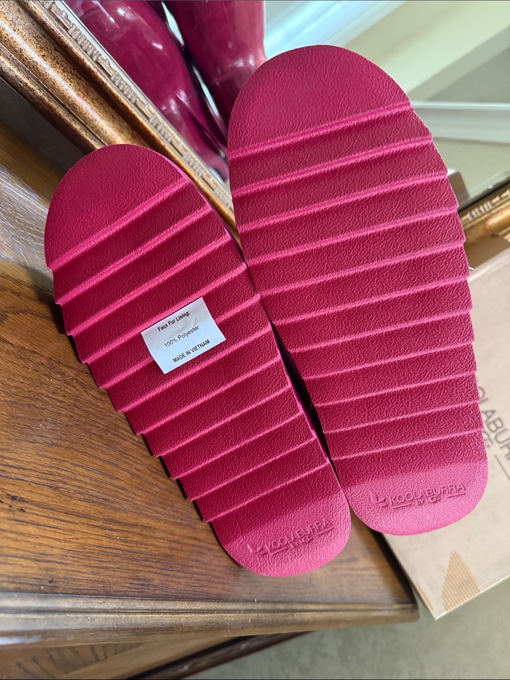 Koolaburra by Ugg W Koola Clear Mini Pink Waterproof Ankle Boots.  Size 10. - Picture 5 of 9